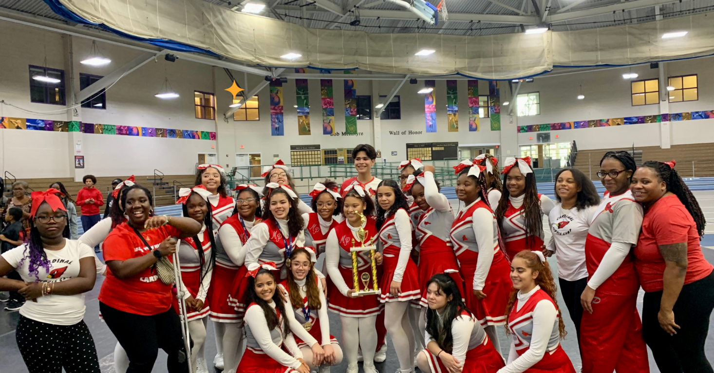 Madison Park Cheerleaders win second place in City Championships.